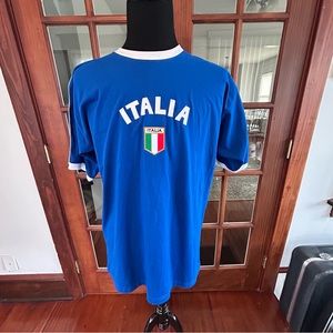 Italia Flag Embroidered Italian Shirt